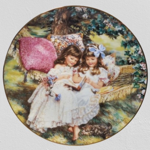 China Plate - Artist Sandra Kuck - "Storybook Memories" - Picture 1 of 1